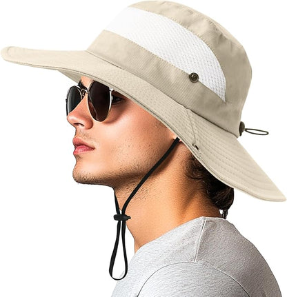 PFFY Sun Bucket Hats for Women Men UV Protection Wide Brim Fishing Hat Beach Outdoor Essentials