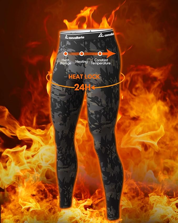 Men's Thermal Pants Fleece Lined Long Johns Compression Bottom Athletic Base Layer Cold Weather Gear 1 2 4 Pcs