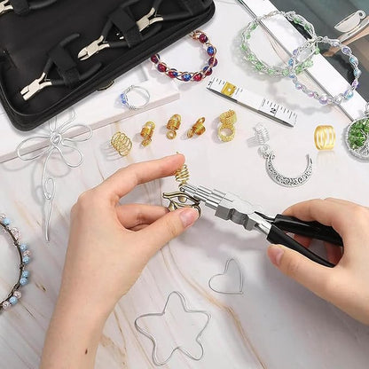 6 Pack Jewelry Pliers Set, Mini Pliers Set, Jewelry Making Include Flat, Jewelry Tools, Needle, Round, Bending Linesman, Applicable to Handicrafts, Earring Making, Repairing Electronic