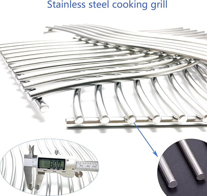 16-3/4" Stainless Steel 4pack Waved Cooking Grids Grates Replacement Parts for Napoleon Triumph 495 Gas Grill S87005