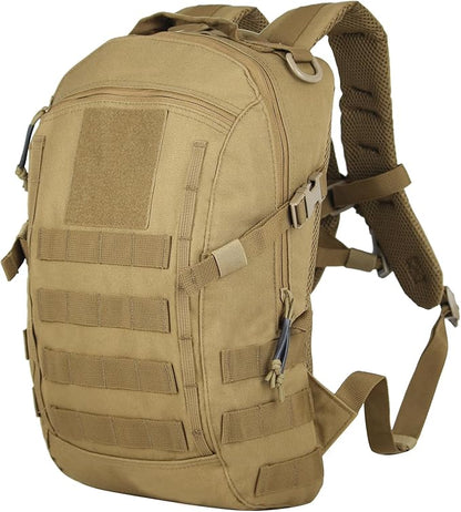 Small Tactical Backpack Military Daypack 12L Molle Bag Rucksack Army Daypack for Outdoor,Hiking,Camping,Travel (Tan)