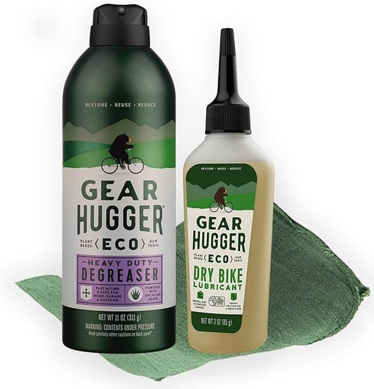 Gear Hugger - Dry Lube and Degreaser - Eco-Friendly & Long-Lasting Bike Chain Cleaner – Plant-Based Bike Lubricant, No Petroleum, No PTFE