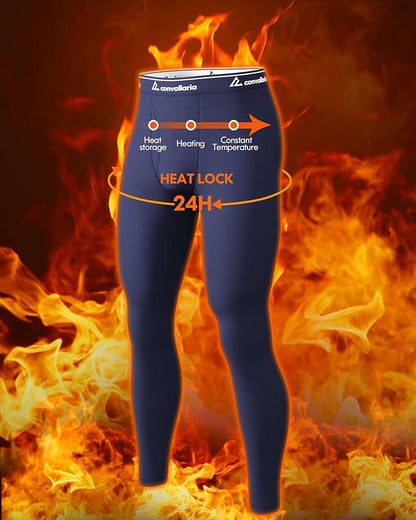 Men's Thermal Pants Fleece Lined Long Johns Compression Bottom Athletic Base Layer Cold Weather Gear 1 2 4 Pcs