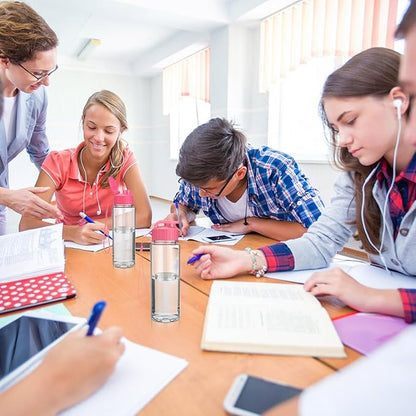 Mifoci 20 Pieces Water Bottle Bulk 17 oz Plastic Water Bottles Bulk Gym Sports Adults Reusable Large Bottles with Leak Proof Flip Top for Party Outdoor(Regular Style,Rose Red)