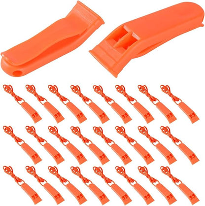WSSROGY 12 Pack Emergency Whistles with Lanyard, 120db Safety Whistle Emergency for Survival Rescue Signaling