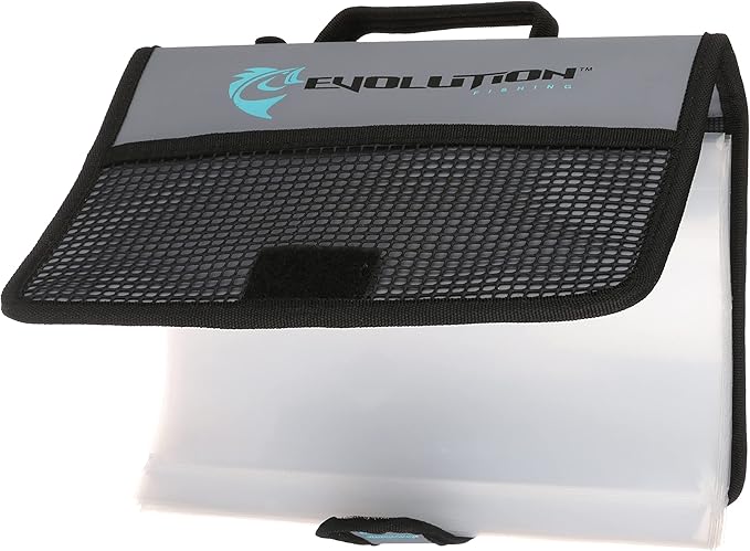 Evolution Fishing Rigger Series Bait Binder - Grey, Water Resistant Tarpaulin Construction, Kayak Fishing Bait Binder, Heavy Duty Bait Bag with Removable Sleeves, Carry Handle