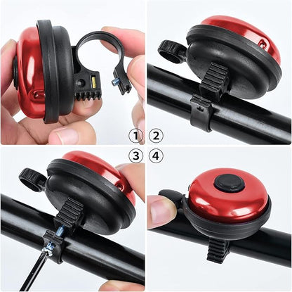 Classic Bike Bell, Aluminum Bicycle Bell, Loud Crisp Clear Sound Bicycle Bike Bell for Adults Kids