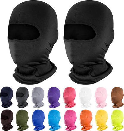 Pukavt 2 Pack 3 Hole Winter Knitted Mask, Full Face Cover Ski Mask Warm Balaclava for Skiing, Motorcycle, Snowboard