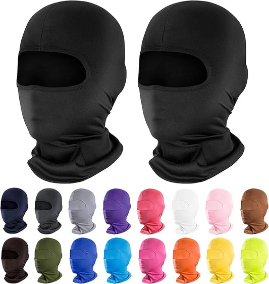 Pukavt 2 Pack 3 Hole Winter Knitted Mask, Full Face Cover Ski Mask Warm Balaclava for Skiing, Motorcycle, Snowboard