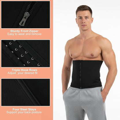 Waist Trainer for Men mens Shapewear Waist Trimmer for Men Corset Sweat Body Shaper Girdle Tummy Control Stomach Wrap