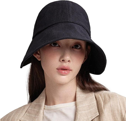 WHITE SANDS MOJA Linen Victorian Bonnet Hat Sun Cap, Foldable Summer Visor | New Katy