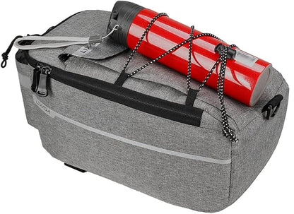 Lixada Bike Panniers Bike Trunk Bag Insulated Bag for Warm/Cool Items, Bicycle Rear Rack Storage Luggage Bicycle Seat Multifunctional Insulated Trunk Cooler Bag Shoulder Bag 11.4 6.3 6.7in