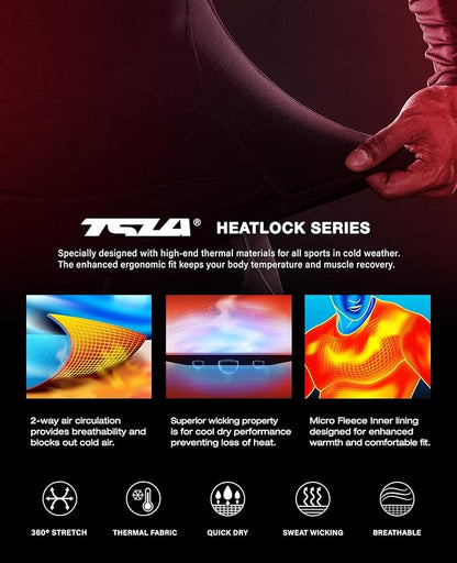 TSLA Men's Thermal Long Sleeve Compression Shirts, Athletic Base Layer Top, Winter Gear Running T-Shirt