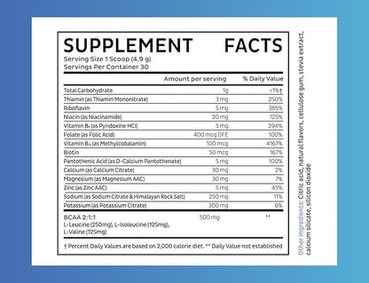 Zeal Electrolyte Powder - 90 Servings | Keto Electrolytes Powder | Zero Sugar, BCAAs, B-Vitamins | Potassium, Zinc, Magnesium | Hydration Powder Recovery Drink | White Gummy Bear