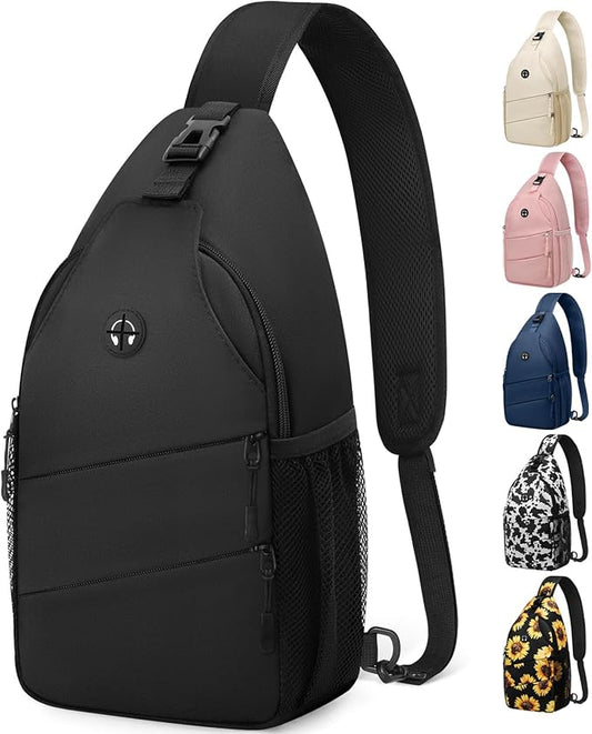 Crossbody Bags for Women Men Trendy Sling Bag Bakpack Casual Chest Bag with Convertible Shoulder Strap