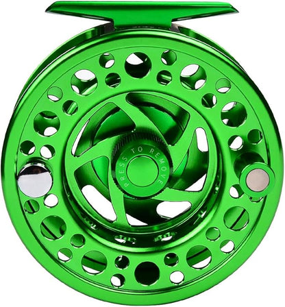 Fly Fishing Reel Fly Reels - Large Arbor CNC-Machined Aluminum Alloy Body Light Weight 5/7, 7/9, 9/10 wt (Black, Green, Silver/Blue, Gray-Green, Silver-Blue,Gunmetal,Ice Blue,Sapphire Blue)