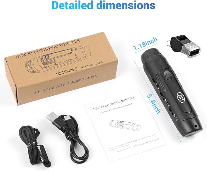 ZHT Electronic Whistle for Coaches, Referees, Teachers - 3 Tones & 3 High Volume, Handheld Whistles with Lanyard - Sports Whistle for Volleyball Soccer, Outdoor Camping, Emergency Safety