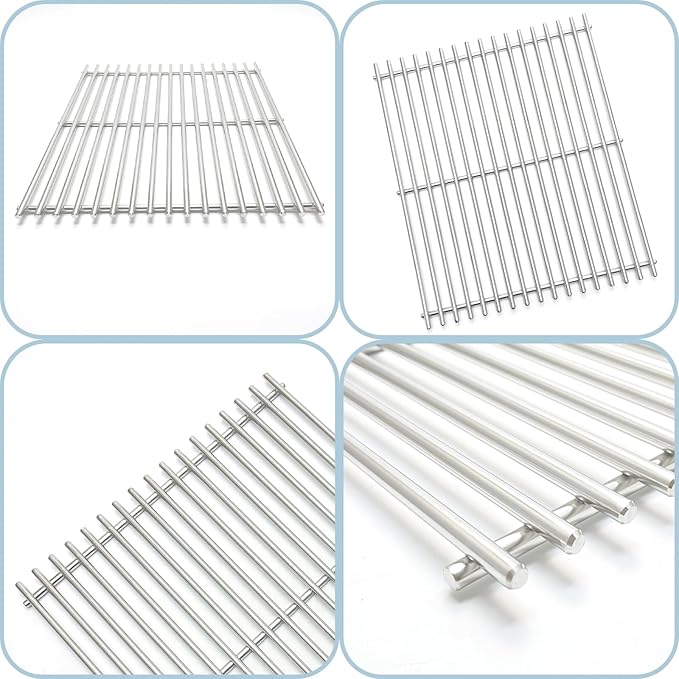 15" Stainless Steel 2 Grid Grates Replacement Parts for Broil King 9865-54, 9453-57, 9453-54, 9453-64, 9869-74c, 945584 Broil-Mate, Huntington, Crown, Sterling 20, 20B, 40, 70, 90 Gas Grill