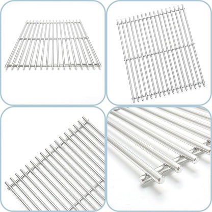 15" Stainless Steel 2 Grid Grates Replacement Parts for Broil King 9865-54, 9453-57, 9453-54, 9453-64, 9869-74c, 945584 Broil-Mate, Huntington, Crown, Sterling 20, 20B, 40, 70, 90 Gas Grill