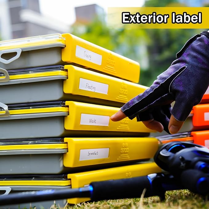 Deluxe Fishing Tackle Box, Waterproof 3600 and 3700 Tackle Trays, Organizer with Removable Dividers, Sealed Lure Box and Terminal Tackle Storage (2, 3700 Orange)