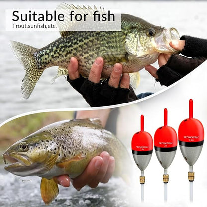 THKFISH Fishing Bobber Slip Bobber Fishing Floats for Crappie Balsa Bobbers for Panfish,Walleye,Salmon Floatage