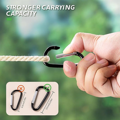 Durable Water Bottle Holder with Carabiner Hook,Towel Loop,Hat Clip,Patented Fluorescent Design for 1.0-1.4(in) Diameter Bottles,Heavy Duty Outdoor Water Bottle Clip for Camping,Travel and Daily Use