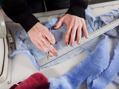 Metal Ruler with Cork Backing, 18 Inch Stainless Steel Rulers 18 inch Metal Ruler - Imperial and Metric - Non-Slip Prevent Ink Leakage - for School Office Engineering Tools