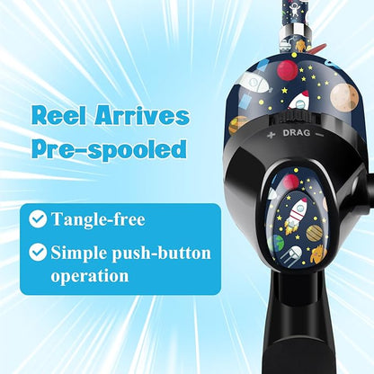 Kids Fishing Pole, Kids Telescopic Fishing Rod and Reel Combo for Children Boys Girls