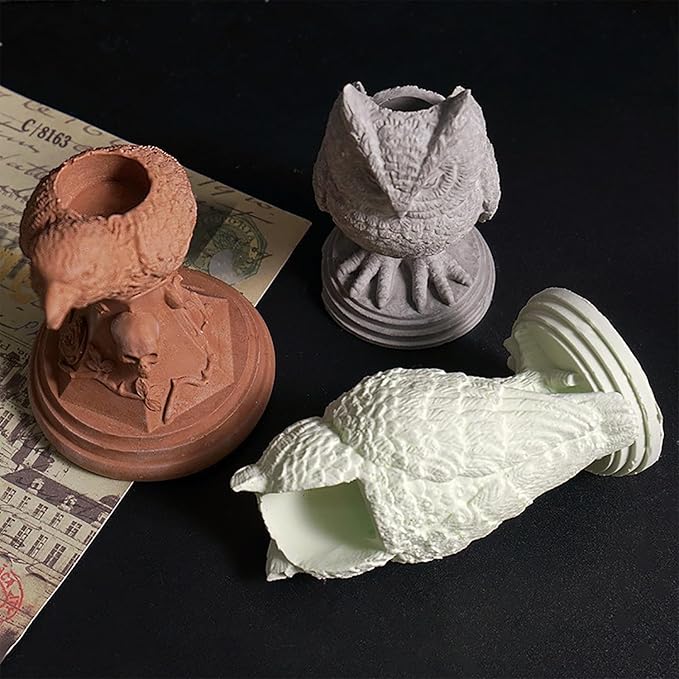 Gothic Candle Holder Silicone Molds, Crow Resin Molds for DIY Tealight Holders for Halloween Decor, Raven Dark Academia Home Accessories, Spooky Wall & Table Decorations