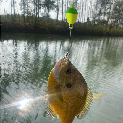 Fishing Bobbers Floats,10 Packs Weighted Bobbers for Fishing Foam Snap-on Fishing Floats Ball Oval Fishing Corks Bluegill Crappie Panfish Bass Trout