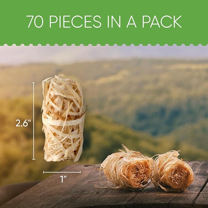 Inflame Fire Starters 70 pcs Fire Starters for Campfires, Grill, BBQ, Fireplace, Woodstove - Charcoal Starter - Waterproof, Weather-Resistant - Natural Wood Fireplace Starters