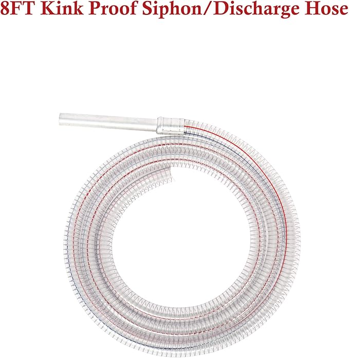 TUFFIOM 30 Gallon Fuel Gas Caddy w/Wheels & Manual Siphon Pump,Portable Diesel Fuel Transfer Storage Tank w/8.9ft Hose,Gasoline Can Container for ATV Car Mowers Tractor Boat