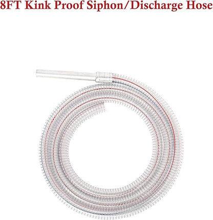 TUFFIOM 30 Gallon Fuel Gas Caddy w/Wheels & Manual Siphon Pump,Portable Diesel Fuel Transfer Storage Tank w/8.9ft Hose,Gasoline Can Container for ATV Car Mowers Tractor Boat