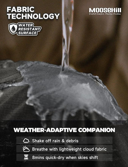 Moosehill Men's-Hiking-Pants Convertible Quick-Dry Water-Resistant Lightweight Zip-Off Outdoor with 5 Deep Pockets