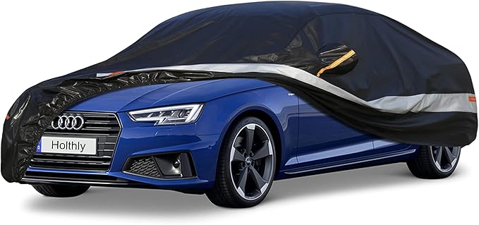 Sedan Car Cover Custom Fit Audi A4/S4/RS4 1994-2025, 100% Waterproof Breathable Outdoor Car Covers, Sun Rain Dust Snow Protection. (Ships from US Warehouse)