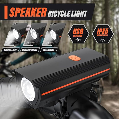 Rechargeable Bike Lights, Ultra Bright Bike Lights for Night Riding, Road Mountain Bike Accessories for Kids Adults - Headlight with Tail Light