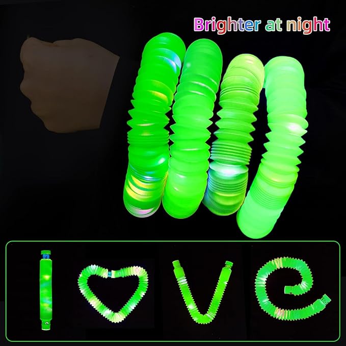 Green 12 Pack Light Up Party Favors Supplies,Bulk Glow Sticks Bracelet,Necklace Accessories for Kids,Birthday Return Gifts Treats,Easter Basket Goodie Bag Stuffer Fillers for Boys Girls