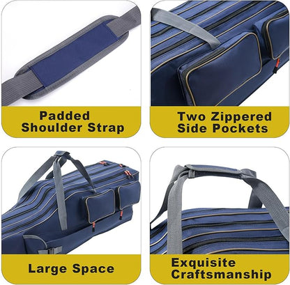 Sougayilang Fishing Rod Case Organizer Pole Storage Bag Fishing Rod and Reel Carrier Organizer for Travel