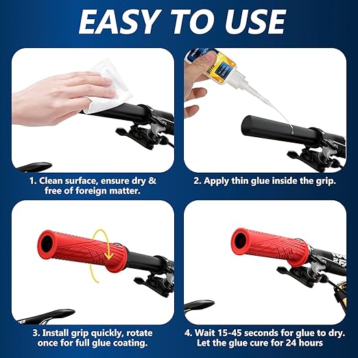 Grip Glue 100g, Instant Handlebar Grip Glue for Dirt Dikes, Motorcycle, Ebike, Bicycle, Heavy Duty Handle Grip Adhesive for ATV Grips,Tool Handle,Snowmobile