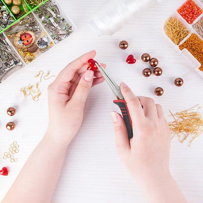 Jewelry Pliers Sets Jewelers Making Tools Kit, Professional 8 piece Mini Wire Plier with Wood Holder for Beading, Crafting, Crimping, Cutting, Repair, Wrapping, Complete Quality for Adults Starter