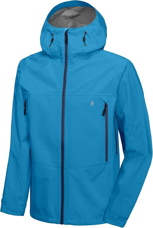 Little Donkey Andy Men's High-performance 3L Hard Shell Waterproof Rain Jacket Breathable Rain Gear for Hiking,Travelling