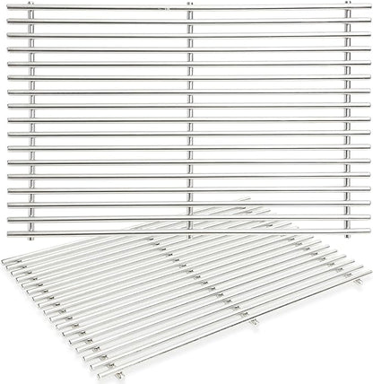 J&YNBBQ Grill Grates Replacement for Weber Genesis II 300 & Genesis II LX 300 Series - 18.75" Stainless Steel Cooking Grid (2 Pack) Fits Models E-310 S-335 CSE-340, Replaces Weber 66095 66805