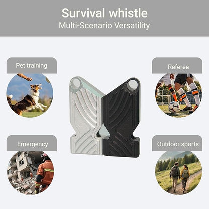 Emergency Whistle with Lanyard - 120dB High Decibel Emergency Safety Whistle for Hiking, Camping, Boating, Fishing, Kayaking and Rescue Signaling.