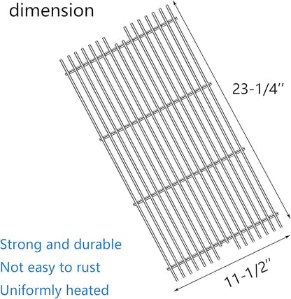 S911 Stainless Steel 3 Pack Cooking Grids Grates for Viking VGBQ 30" T, VGBQ 41" T, VGBQ 53" T Series Gas Grill 23-1/4" x 11 1/2"
