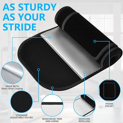 MORECOO Waist Trainer for Women/Men, Waist Sweat Band, Stomach Wrap, Belly Band Sweat Belt, Body Shaper Belt