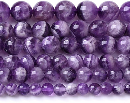 160PCS 4MM Purple Amethyst Dream Lace Beads Natural Quartz Crystal Stone Loose Beads for Jewelry Making DIY Bracelet Grade A+