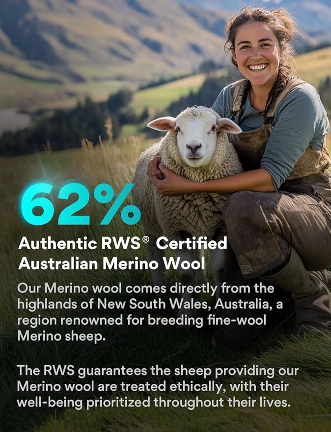 Merino Wool seamless Hiking Socks Moisture Wicking Anti-Blister Breathable Cushioned Compression Womens