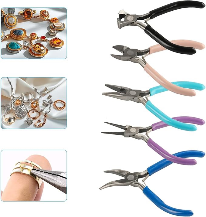 5 Piece Jewelry Pliers Set, Jewelry Making Tools for Jewelry