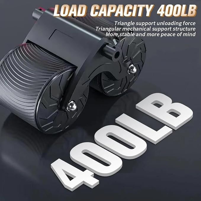 2026 New Ab Roller Wheel with Timer & Knee Mat,Automatic Rebound Abdominal Wheel with Elbow Support Ab Workout Equipment for Strengthening Core Muscles Abs Exercise Roller for Women Men