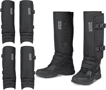 QOGIR Snake Gaiters 3 Pack: Durable Snake Guards for Hunting, Snake Gaiter Leggings for Men & Women, Snake Bite Protection for Lower Legs, Snake Proof Gaiters